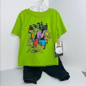 Nickelodeon TMNT Green and Black Kids Matching Set